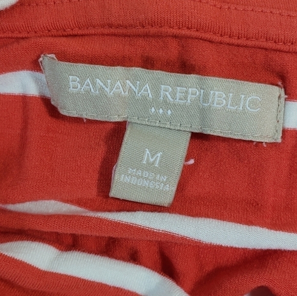 Banana Republic Red & White Stripped Blouse - Picture 7 of 7